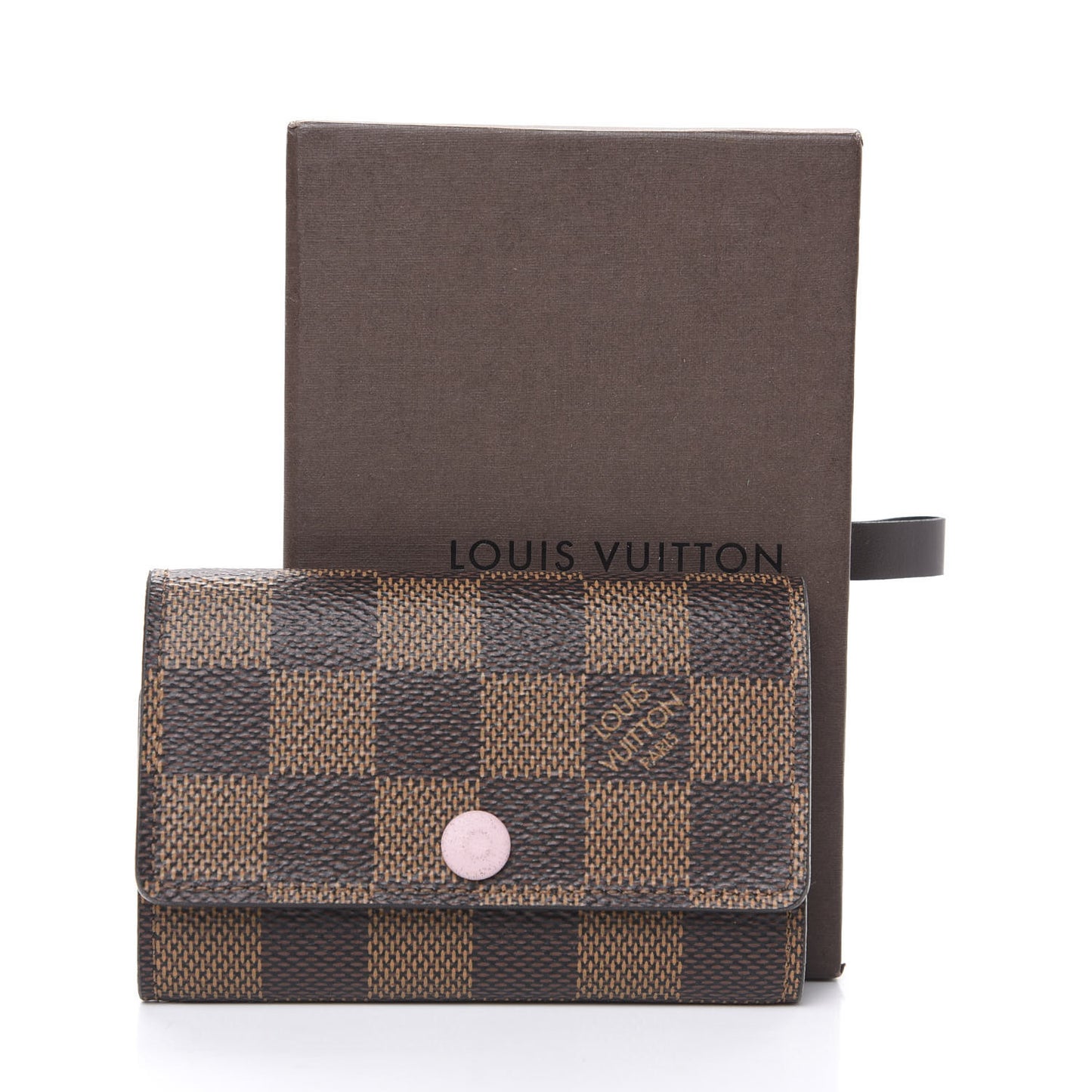 Damier Ebene Multicles 6 Key Holder Rose Ballerine