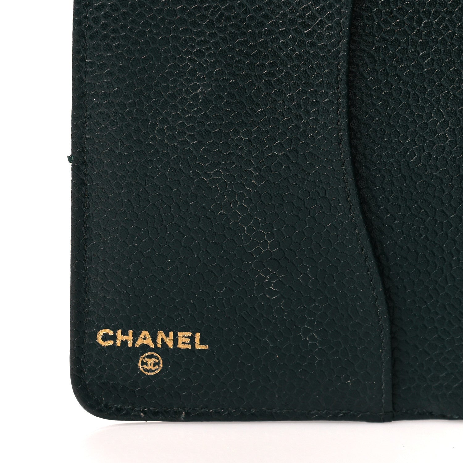 Chanel Caviar CC Small Ring Agenda Planner Dark Green 12 of 12