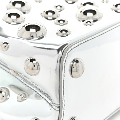 Louis Vuitton LV X YK Metallic Taurillon Brass Metal Dots Capucines BB Silver 10 of 15