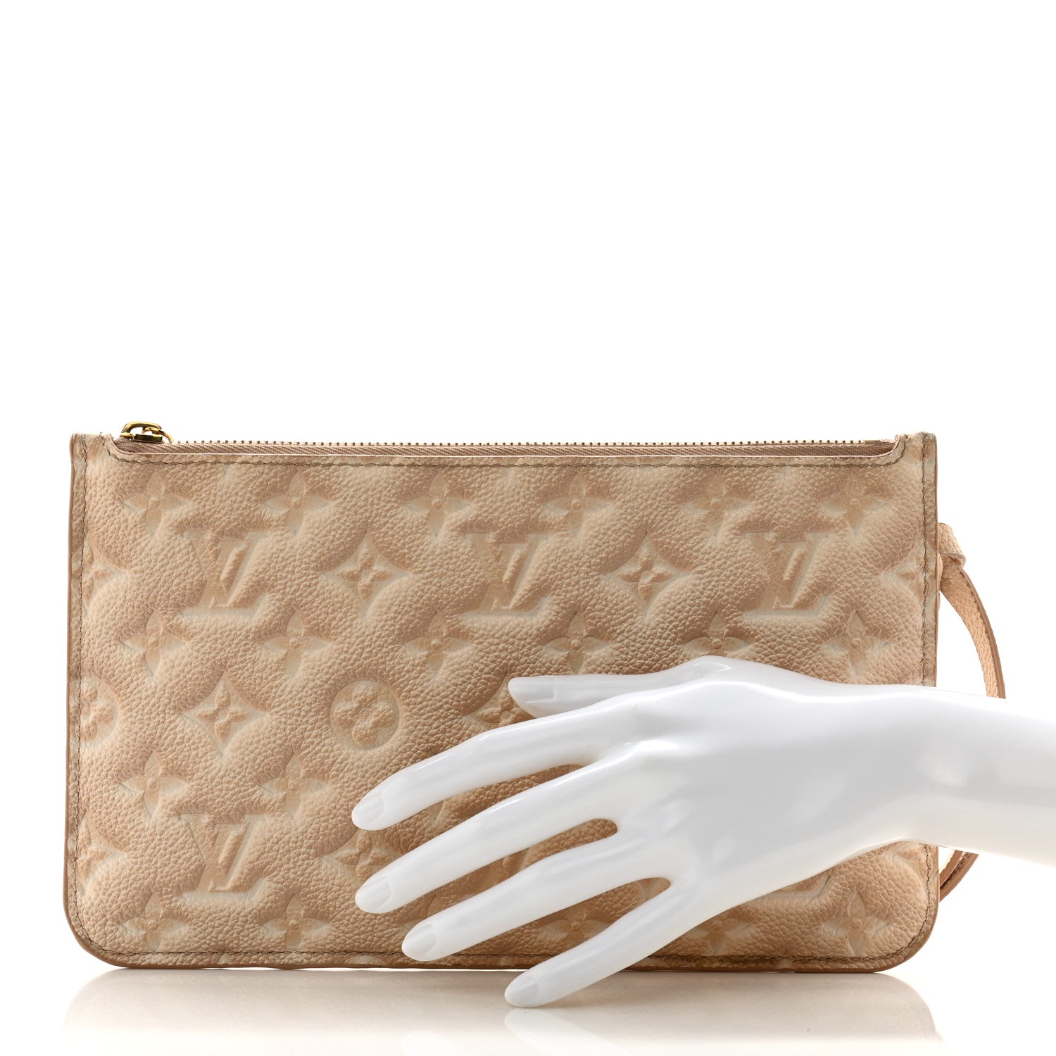 Louis Vuitton Empreinte Monogram Summer Stardust Neverfull MM Pochette Beige Clair 2 of 12