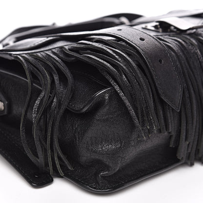 Proenza Schouler Lambskin Tiny Fringe Lux PS1 Satchel Black 9 of 10