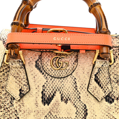Gucci Snakeskin Mini Diana Tote Bag Beige 8 of 12