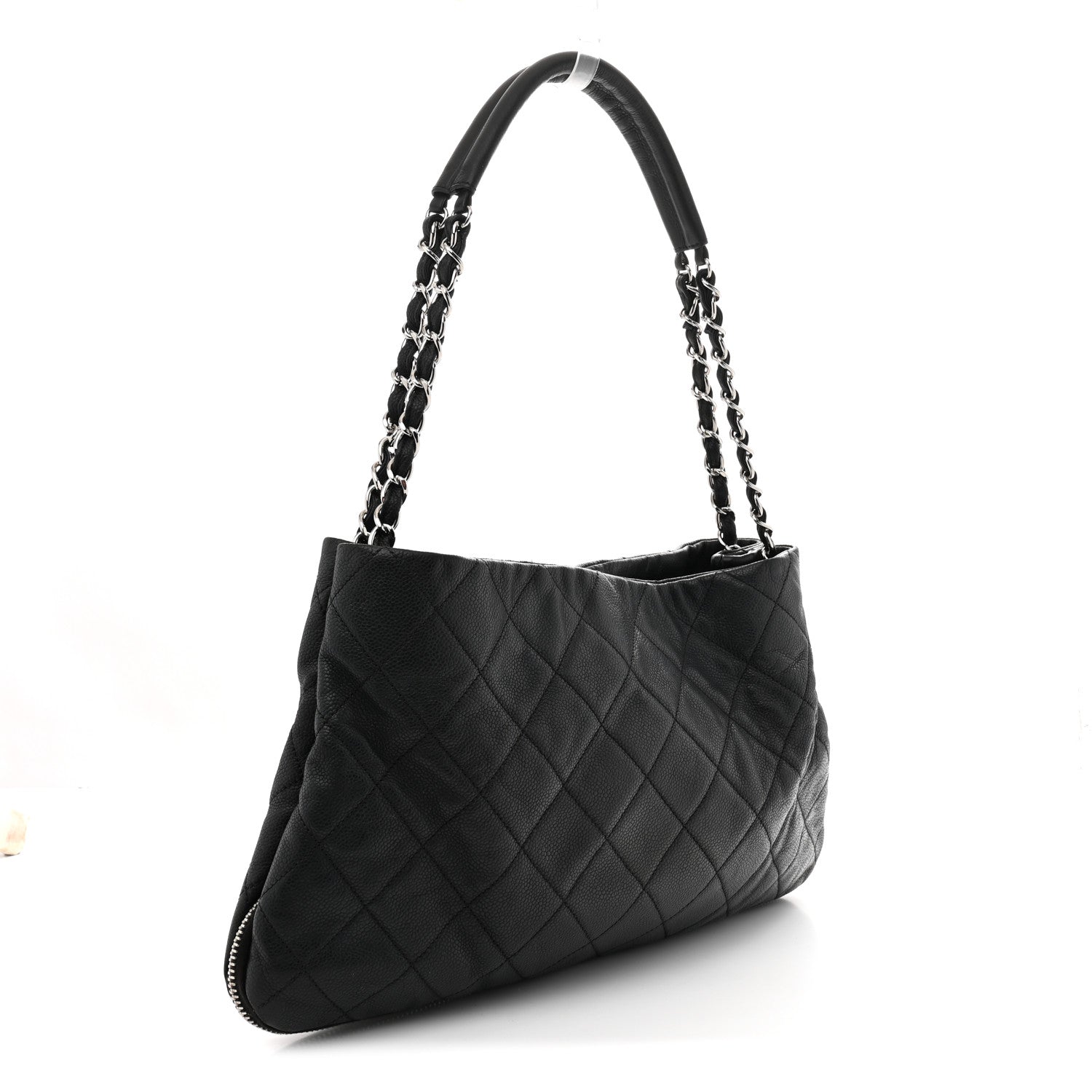 Chanel Caviar Quilted Expandable Zip Shoulder Bag Black 3 of 14