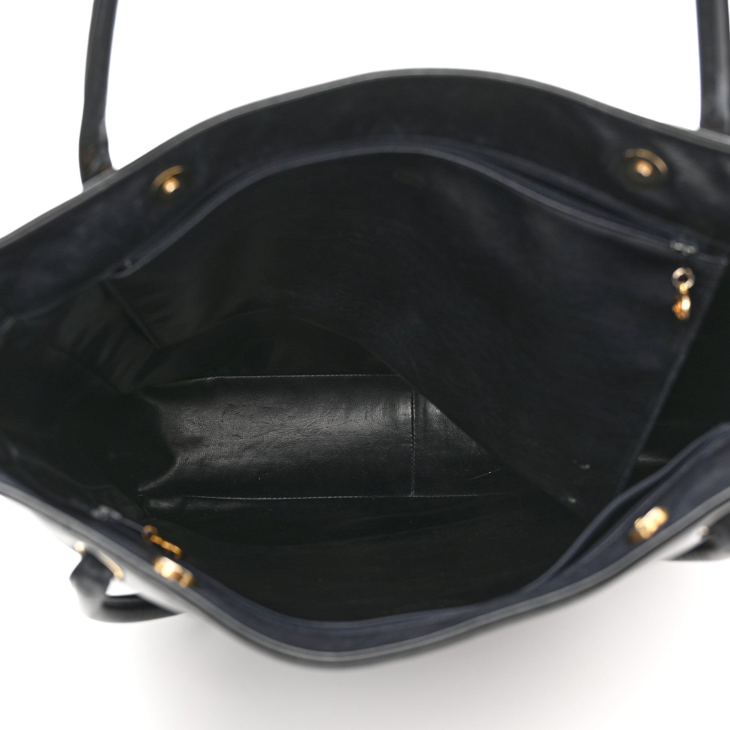 Chanel Lambskin CC Tote Navy 4 of 11