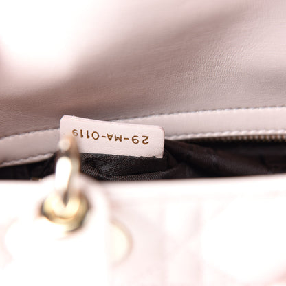 Christian Dior Lambskin Cannage Small Lady Dior Rose Poudre 9 of 11