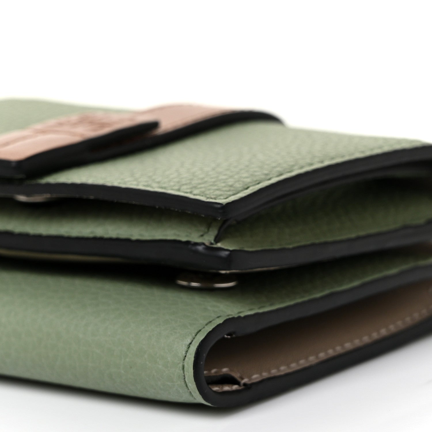 Loewe Grained Calfskin Tri-Fold Wallet Rosemary Tan 8 of 8