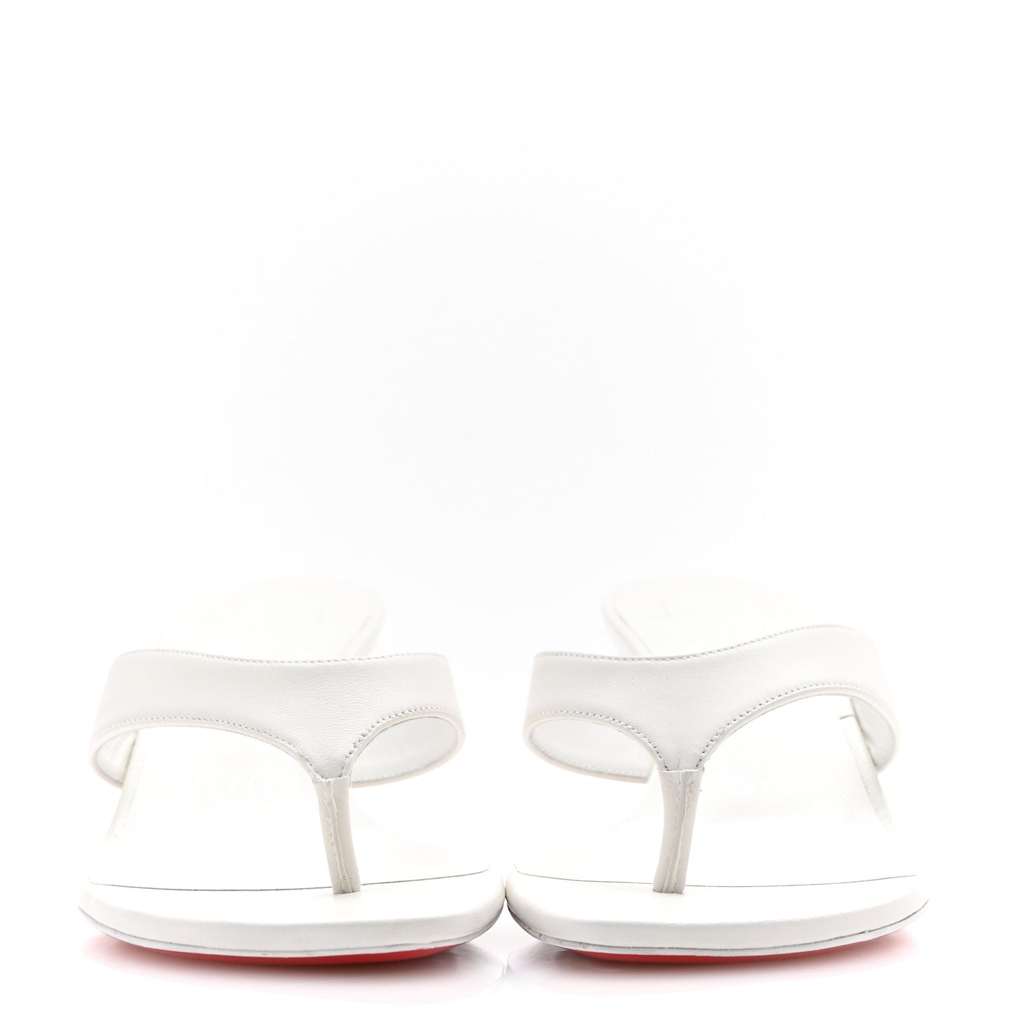 Calfskin Raratonga 55 Thong Sandals 36.5 White