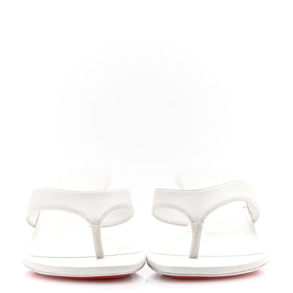 Christian Louboutin Calfskin Raratonga 55 Thong Sandals 36.5 White 2 of 8