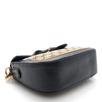 Gucci Monogram Ruinart Calfskin Medium Lady Web Shoulder Bag Beige Ebony Black 4 of 12