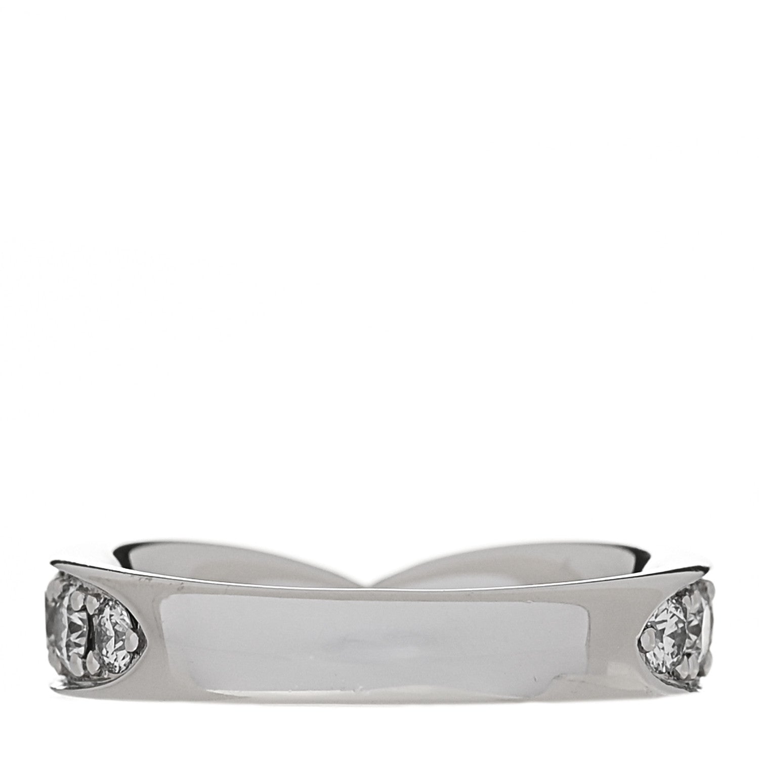 Tiffany Platinum Diamond 4.3mm Harmony Band Ring 49 4.75 3 of 6