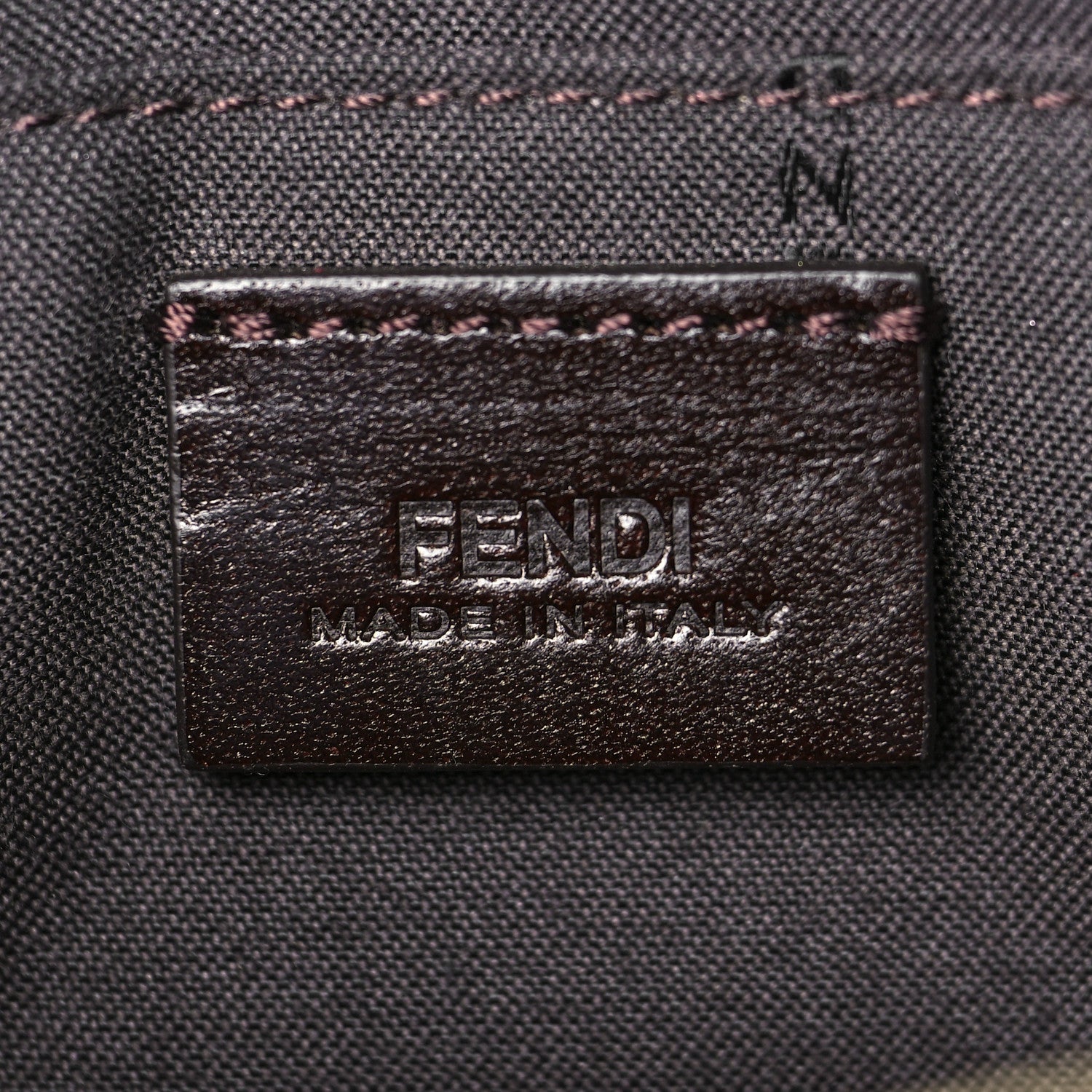 Fendi Zucca Spalmati Vitello Elite Pochette Tobacco Ebano 5 of 8