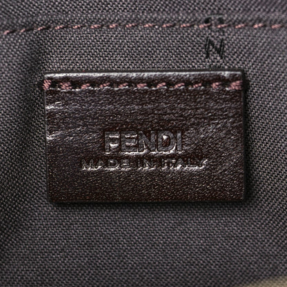 Fendi Zucca Spalmati Vitello Elite Pochette Tobacco Ebano 5 of 8