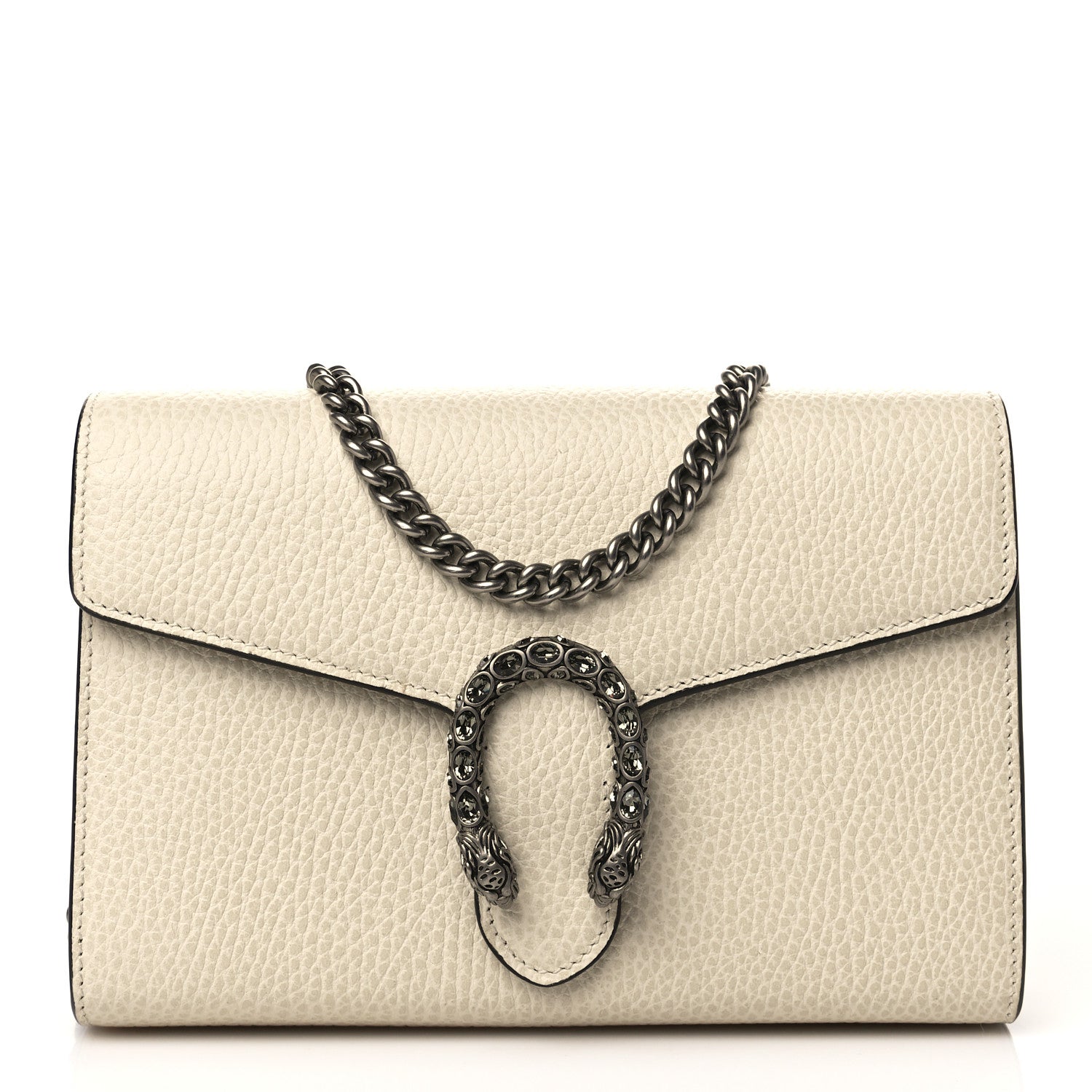 Gucci Dollar Calfskin Mini Dionysus Chain Wallet Mystic White 1 of 8