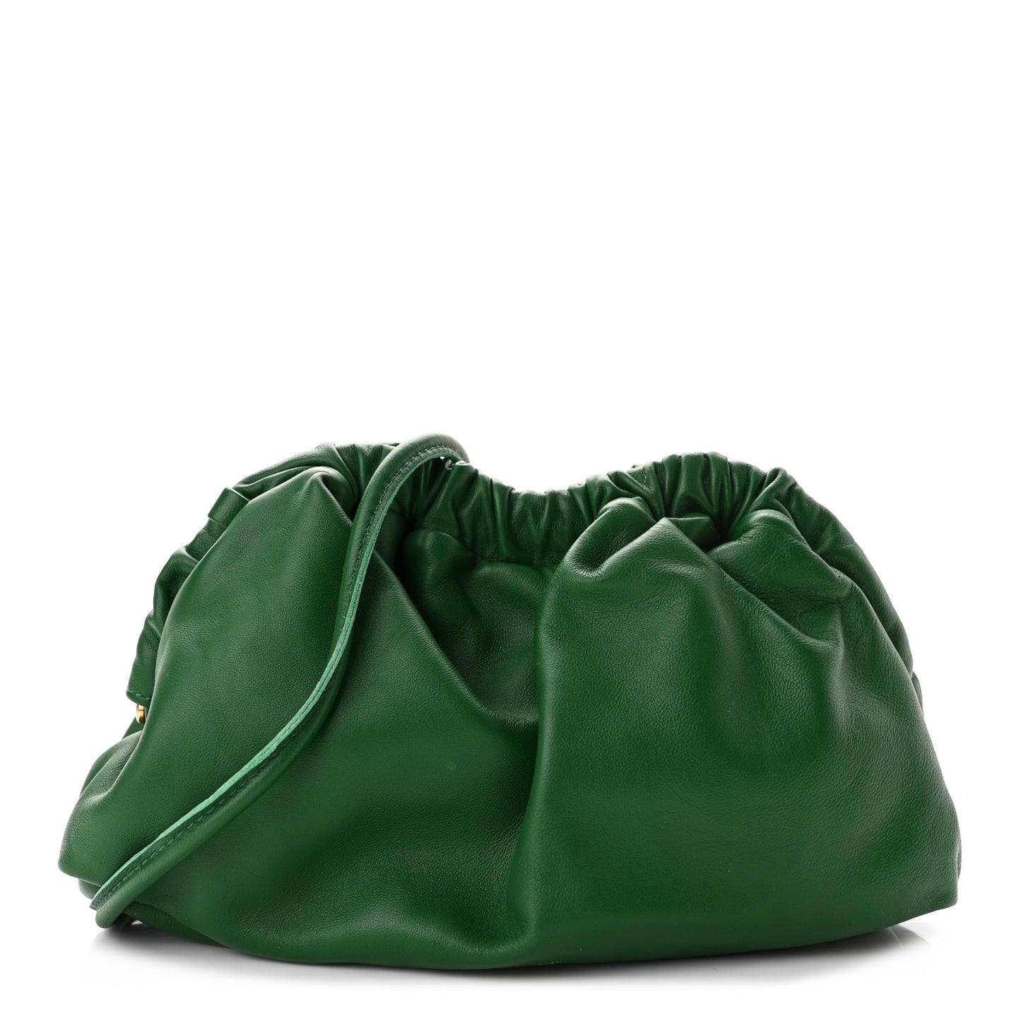 Lambskin Mini Cloud Clutch Green