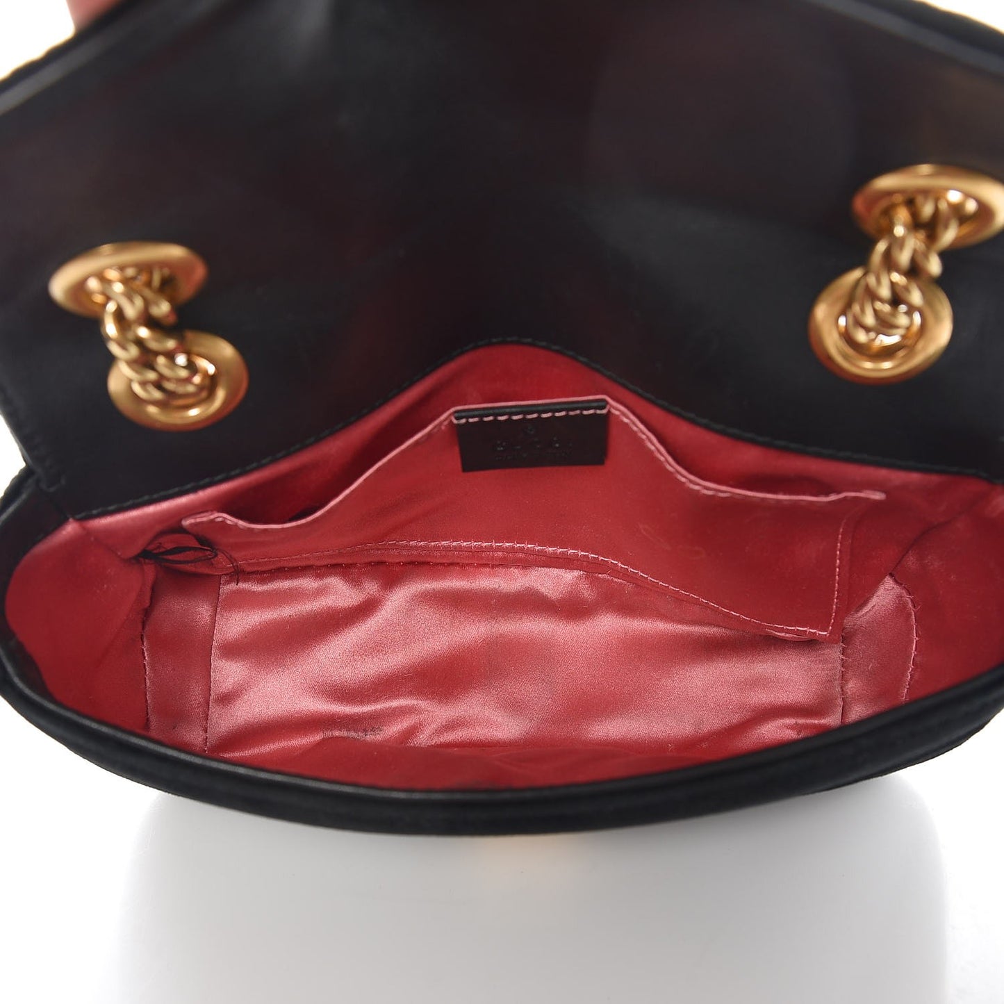 Velvet Matelasse Mini GG Marmont Shoulder Bag Black