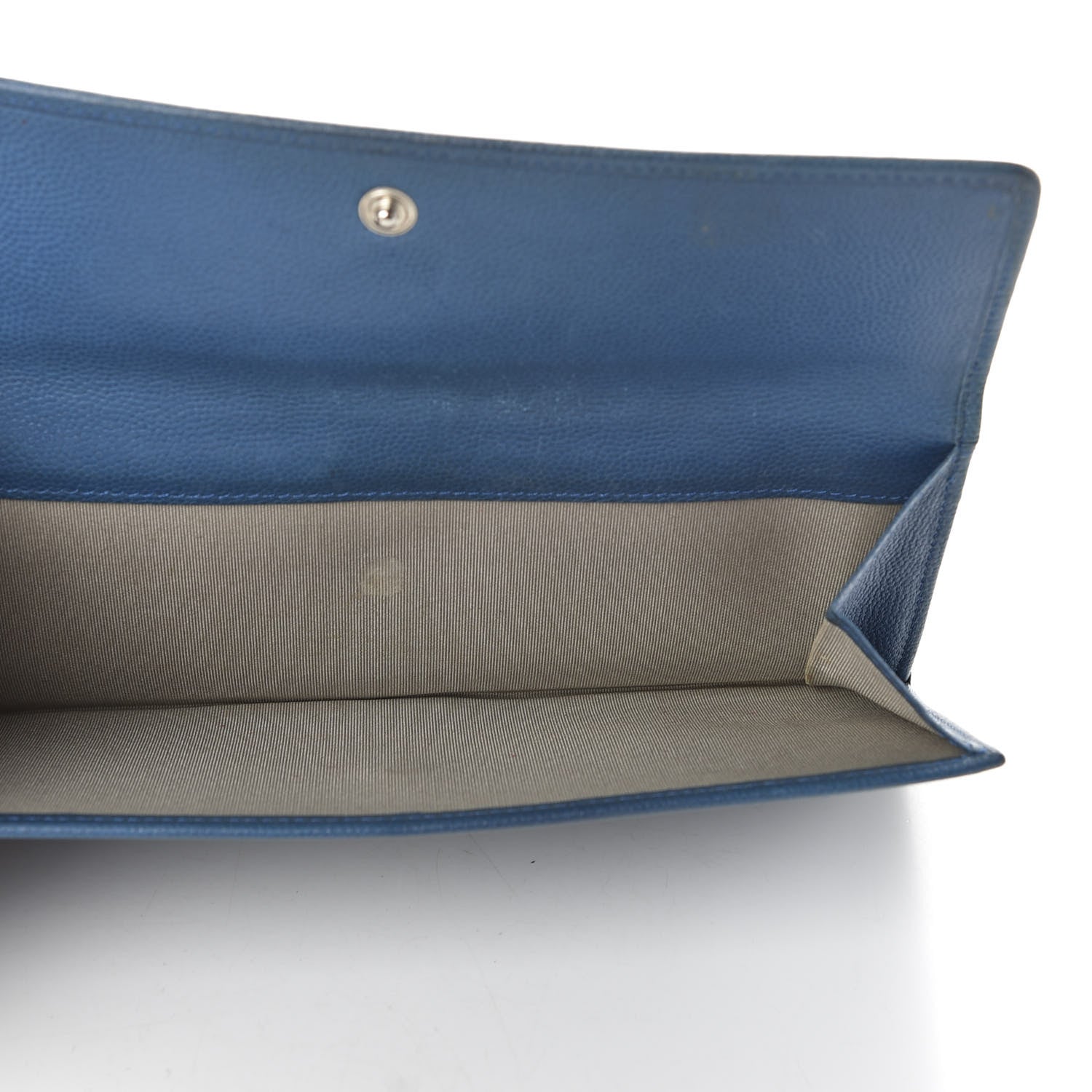 Chanel Caviar Sevruga CC Long Flap French Wallet Blue 5 of 8