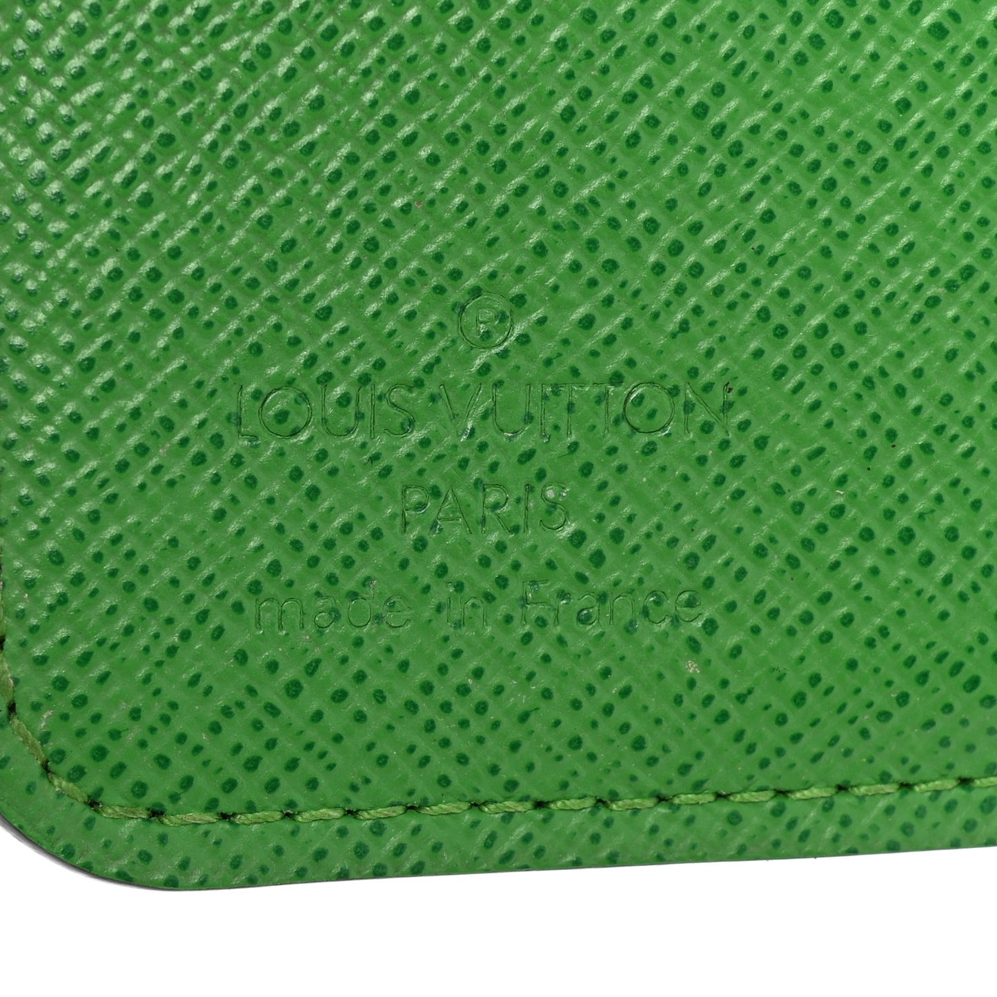 Monogram Perforated Compact Zipped Wallet Green