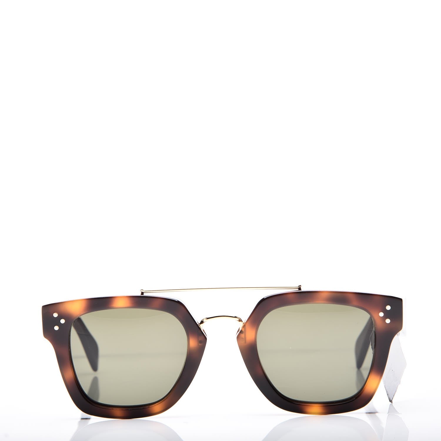 Celine Acetate Bridge Sunglasses CL41077/S Dark Havana 2 of 7