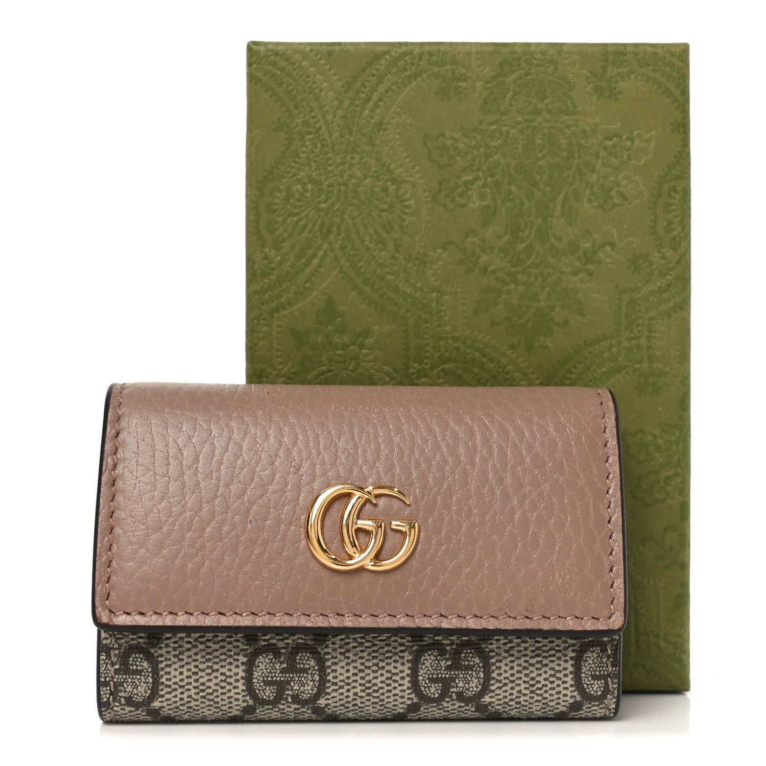 Gucci Dollar Calfskin GG Supreme Monogram GG Marmont 6 Key Holder