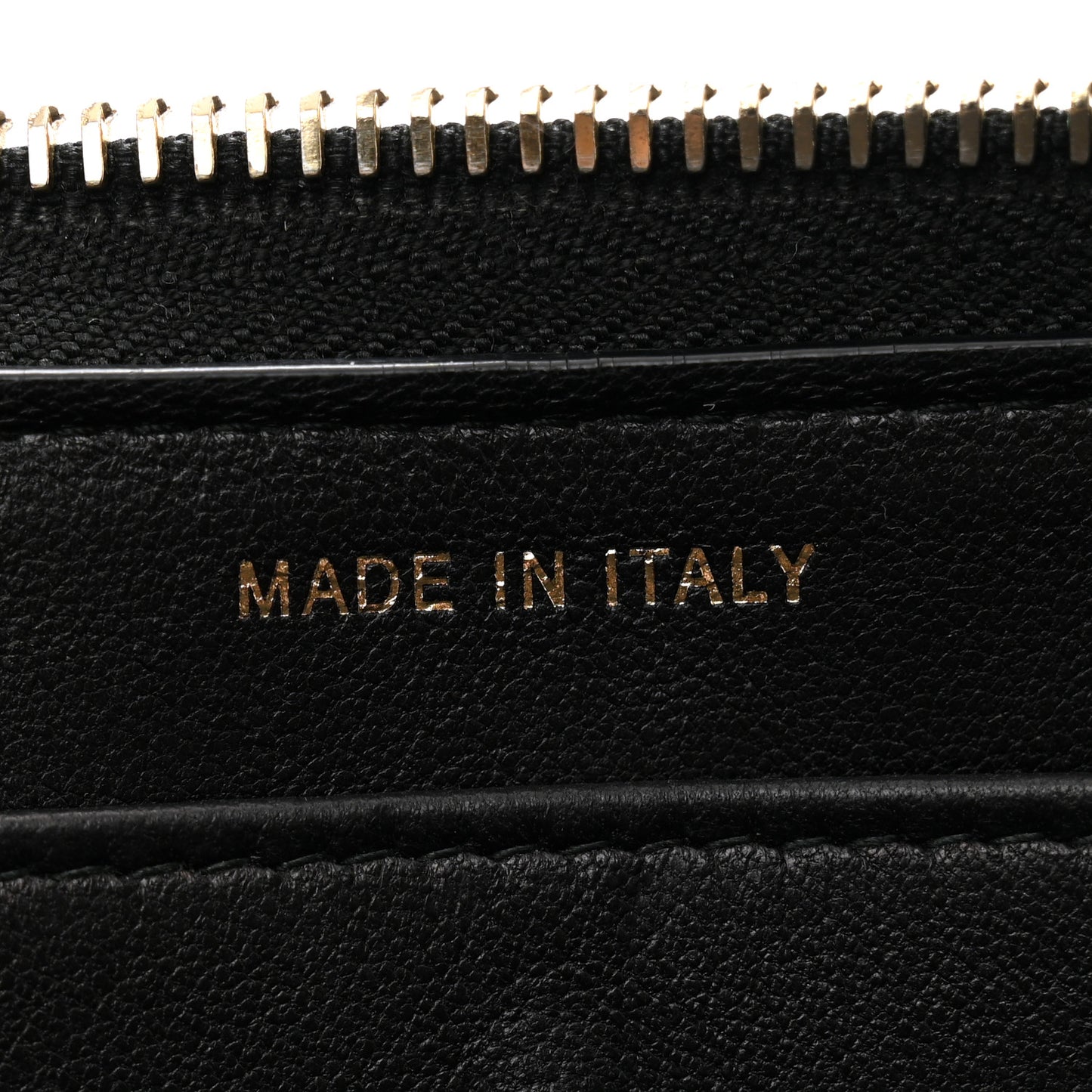 Lambskin Quilted Diamond Zip Around Wallet Black