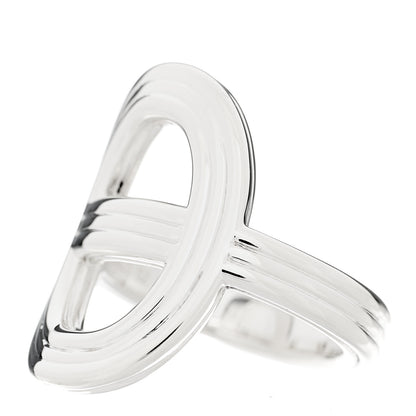 Hermes Sterling Silver Vertical Chaine d'Ancre 24 Ring 52 6 5 of 11