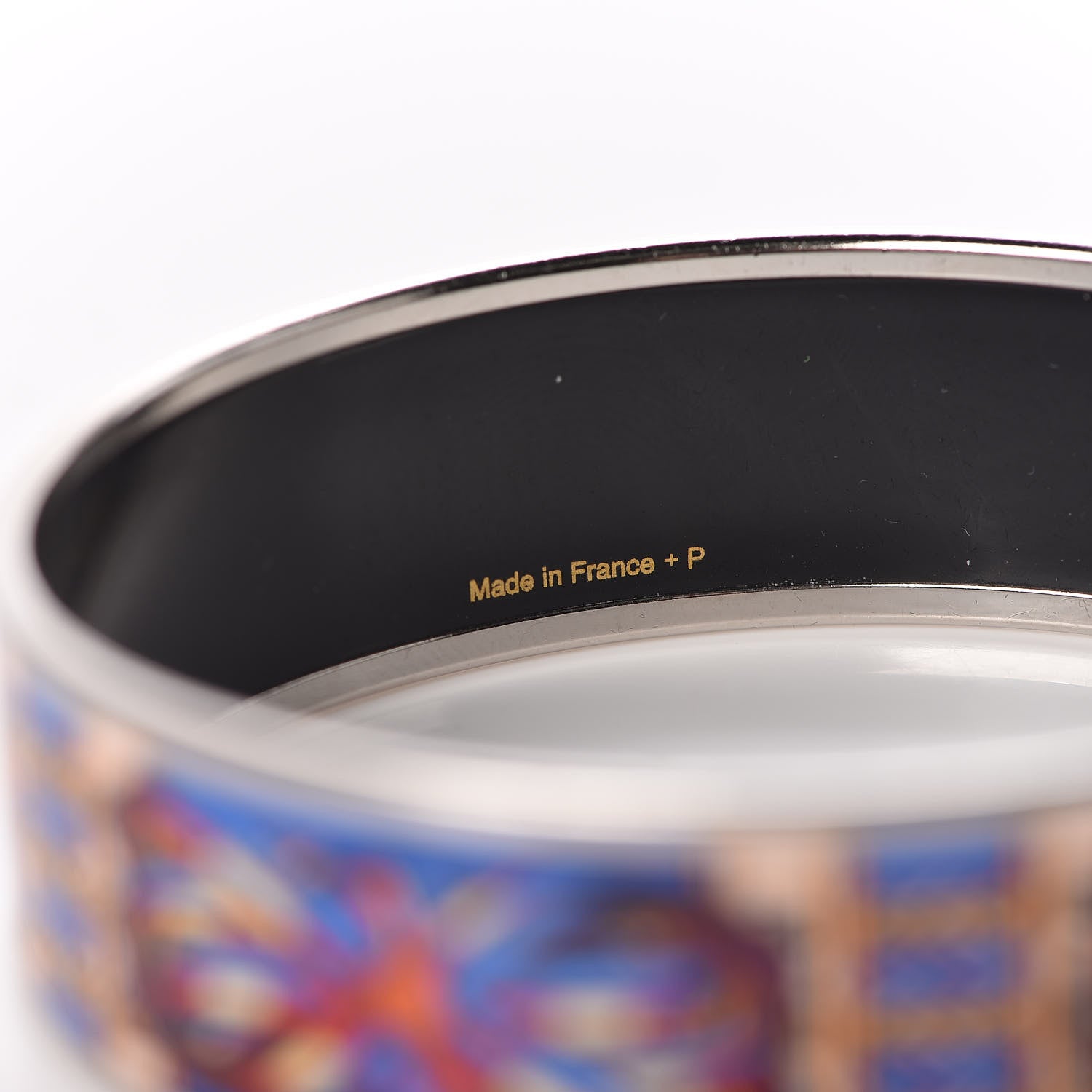 Hermes Enamel Printed Wide Rubans du Cheval Bracelet 65 5 of 6