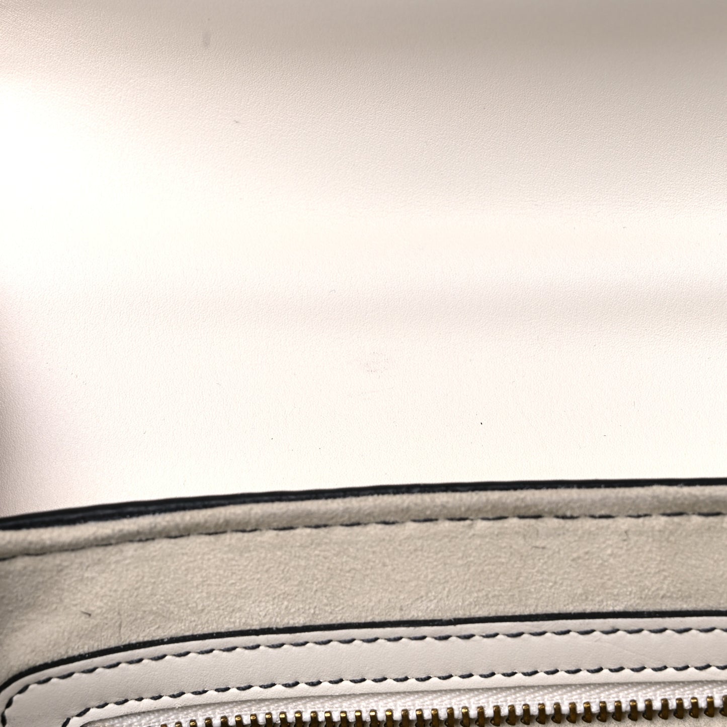 Calfskin Mini D Fence Saddle Bag White