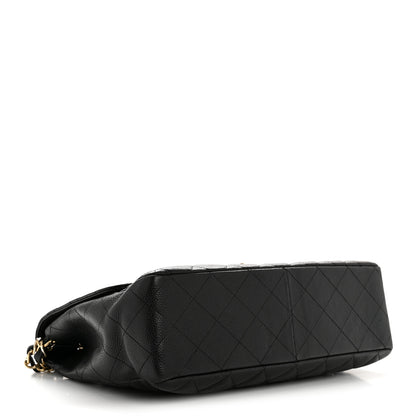 Chanel Caviar Quilted Jumbo Single Flap Black 4 of 13