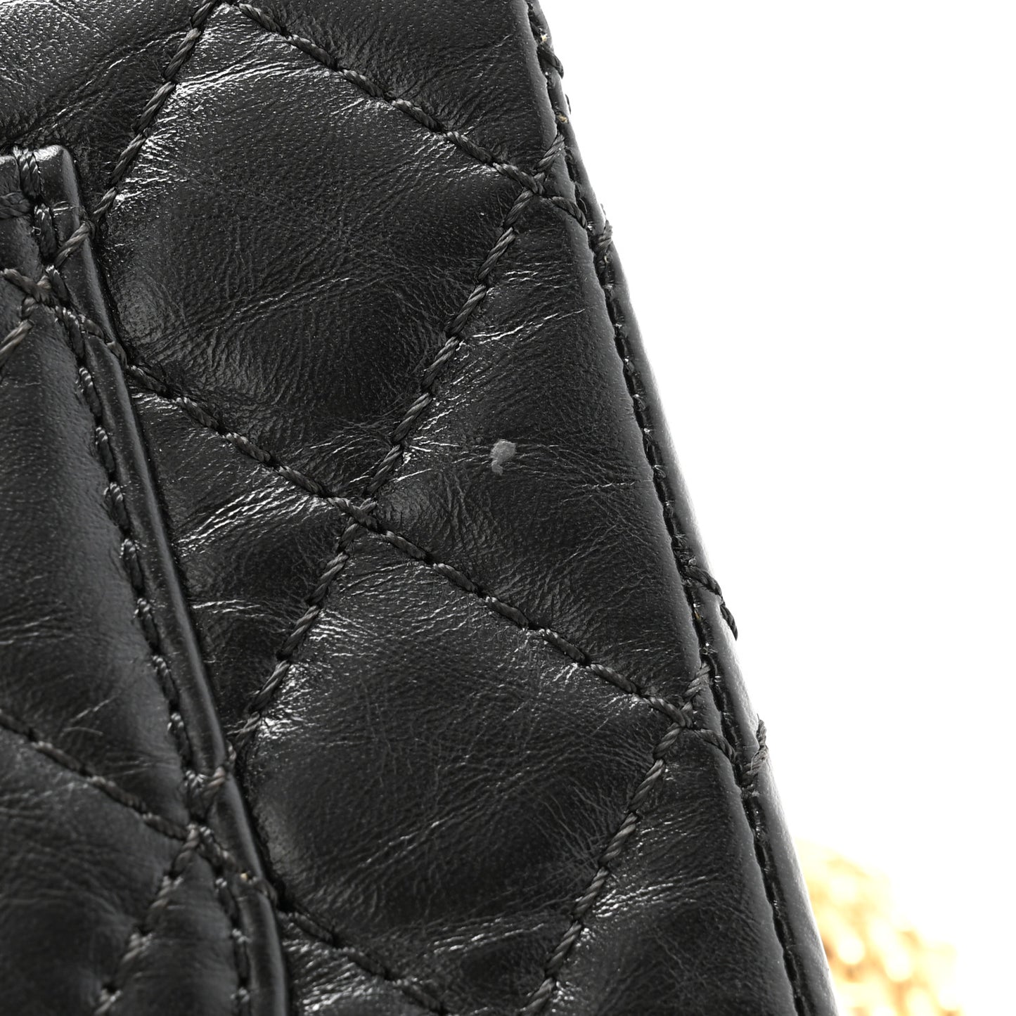 Aged Calfskin Quilted 2.55 Reissue Mini Flap Black