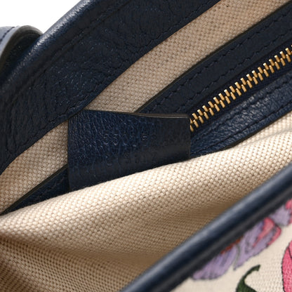 Gucci Canvas Flora Medium Jackie Hobo Blue Agata 7 of 11