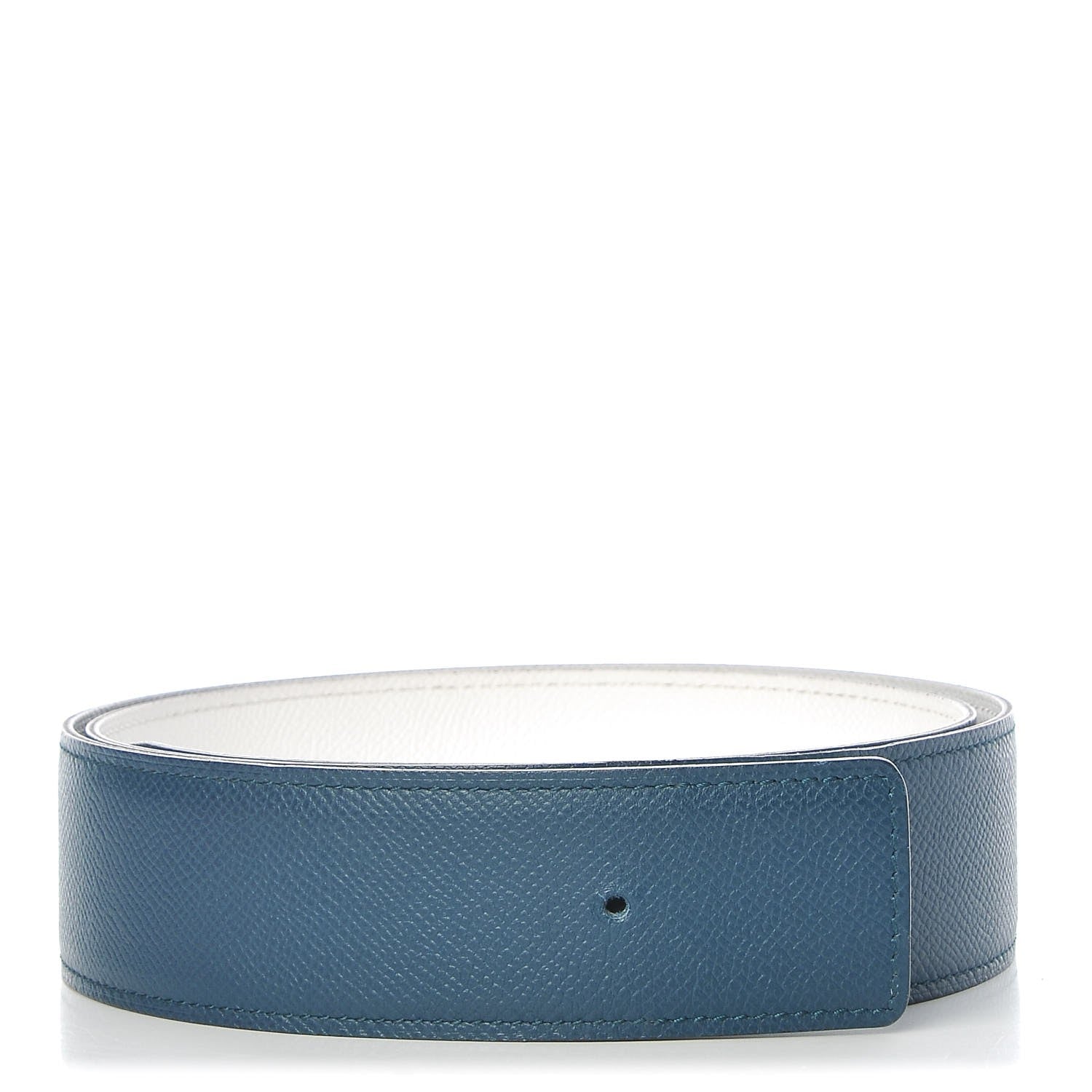 Hermes Epsom 42mm Belt Strap 115 Colvert Blanc White 1 of 7