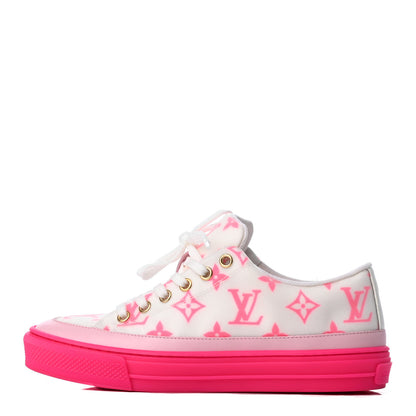 Louis Vuitton Technical Fabric Monogram Stellar Sneakers 35.5 Rose Pop 1 of 8