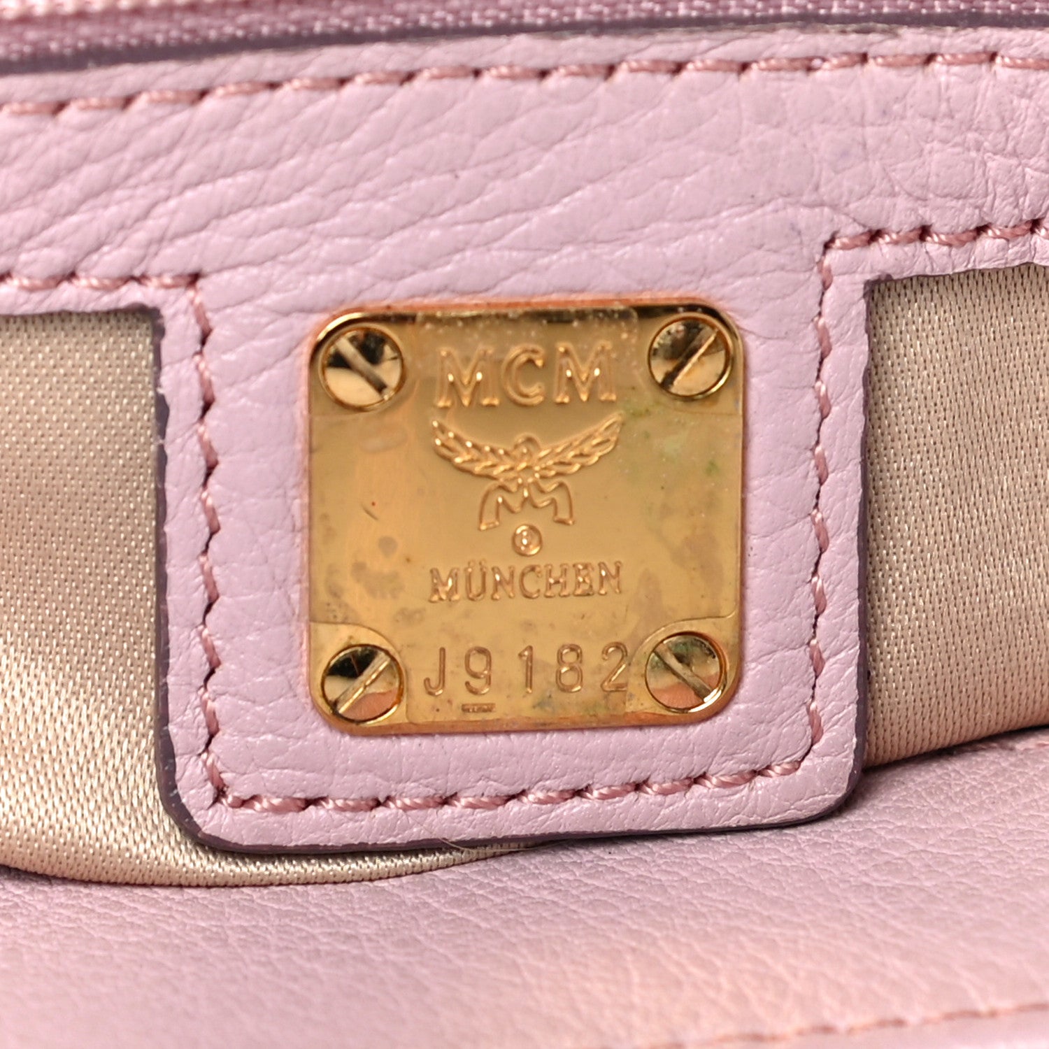 MCM Grained Calfskin Shoulder Bag Pink 5 of 27