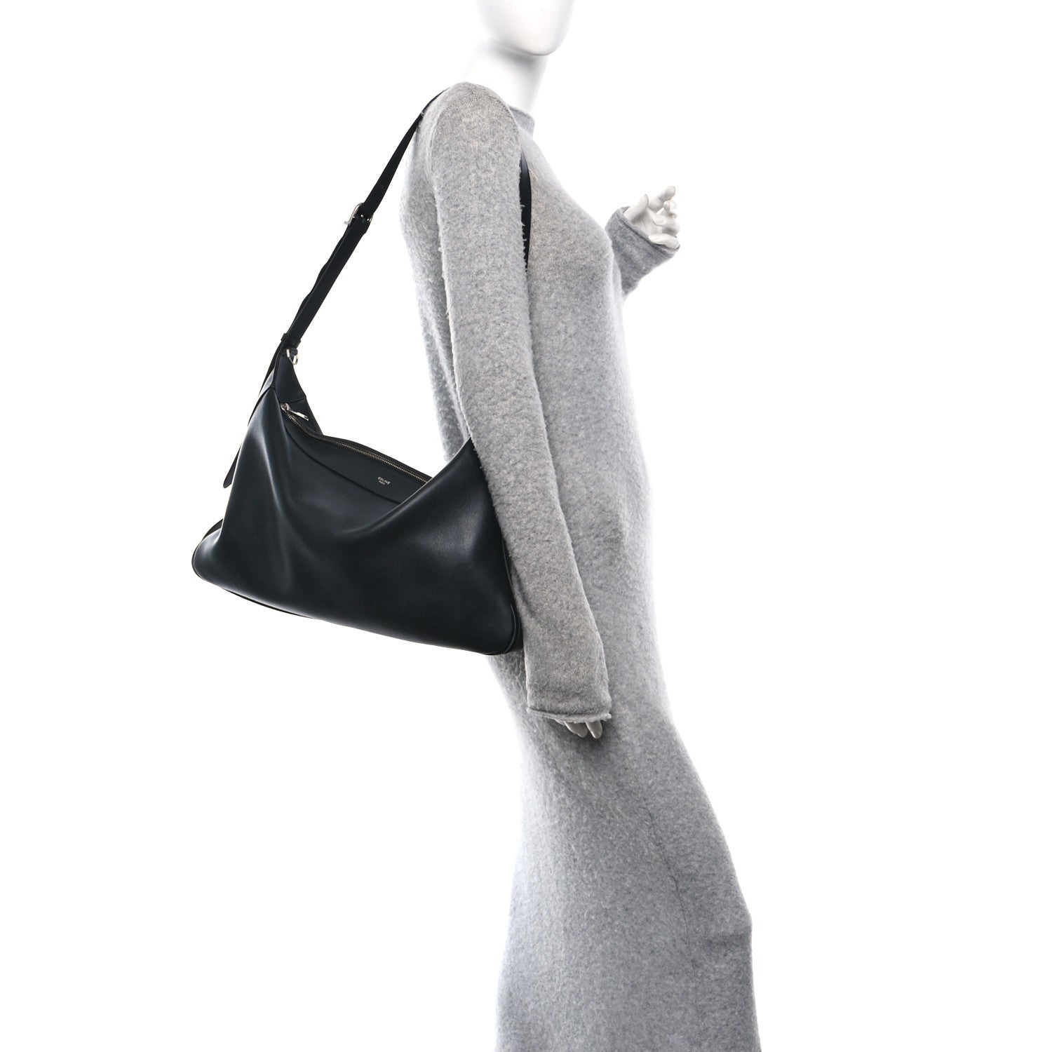 Celine Supple Calfskin Large Romy Shoulder Bag Black 2 of 10