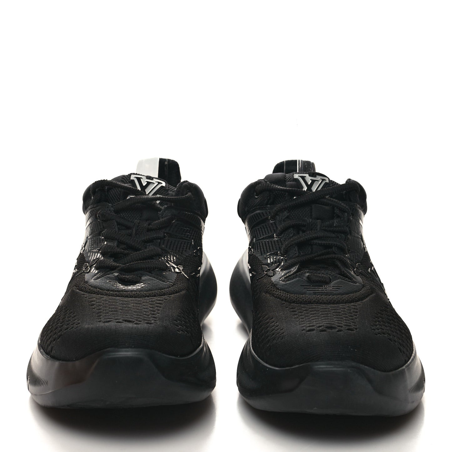 Monogram Damier Knit Mens Show Up Sneakers 8.5 Black
