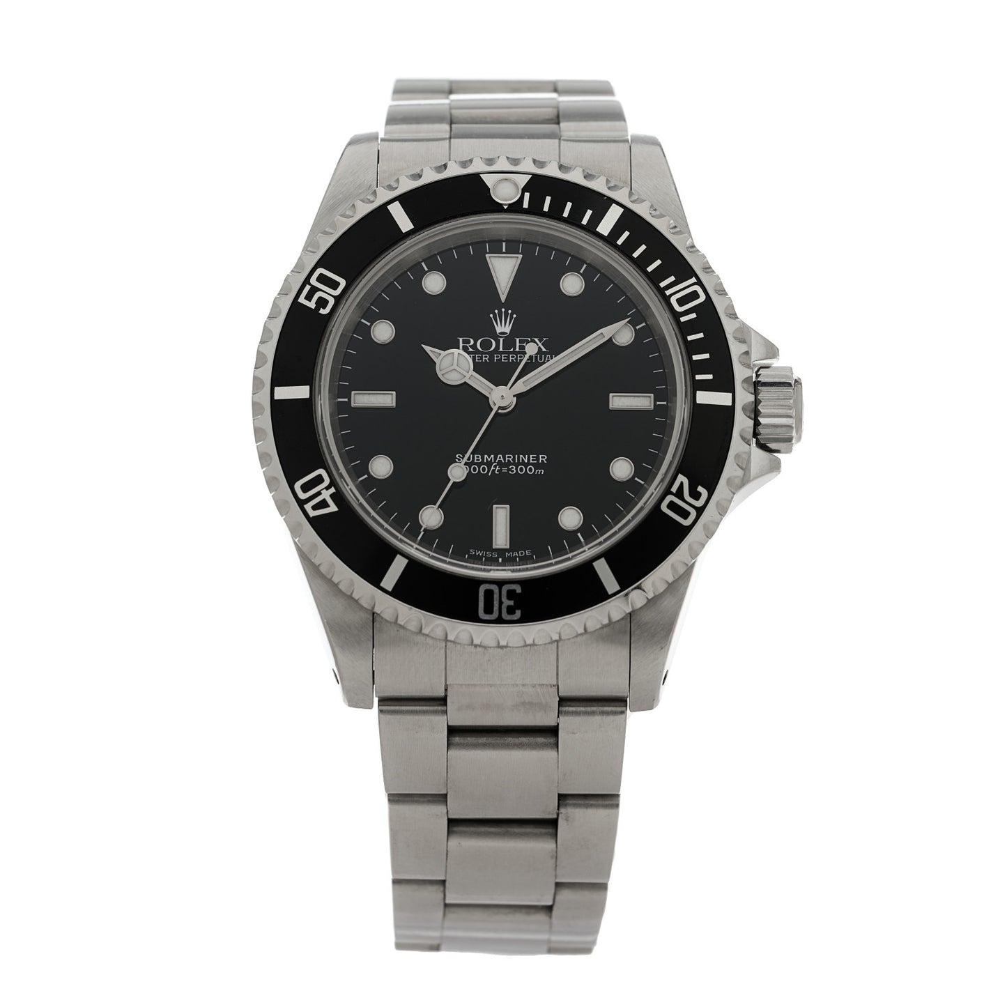 Stainless Steel 40mm Oyster Perpetual Submariner Watch Black 14060