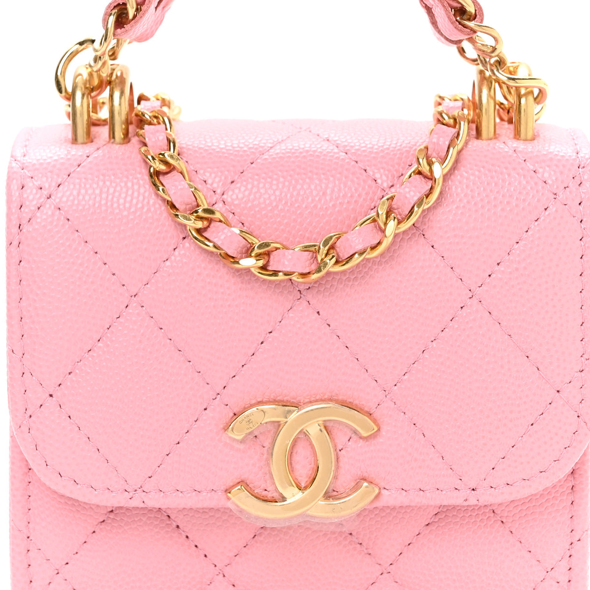 Chanel Caviar Quilted Coco First Clutch With Chain Light Pink 9 of 11