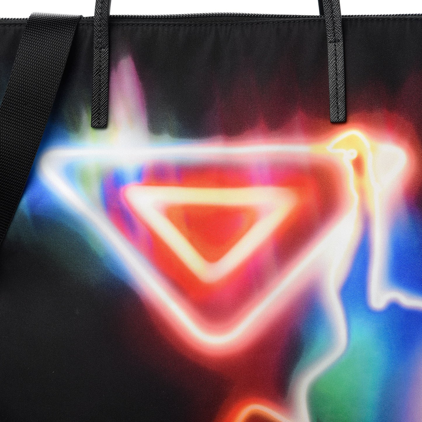 Tessuto Nylon Stampato Monkey Print Tote Black Multicolor