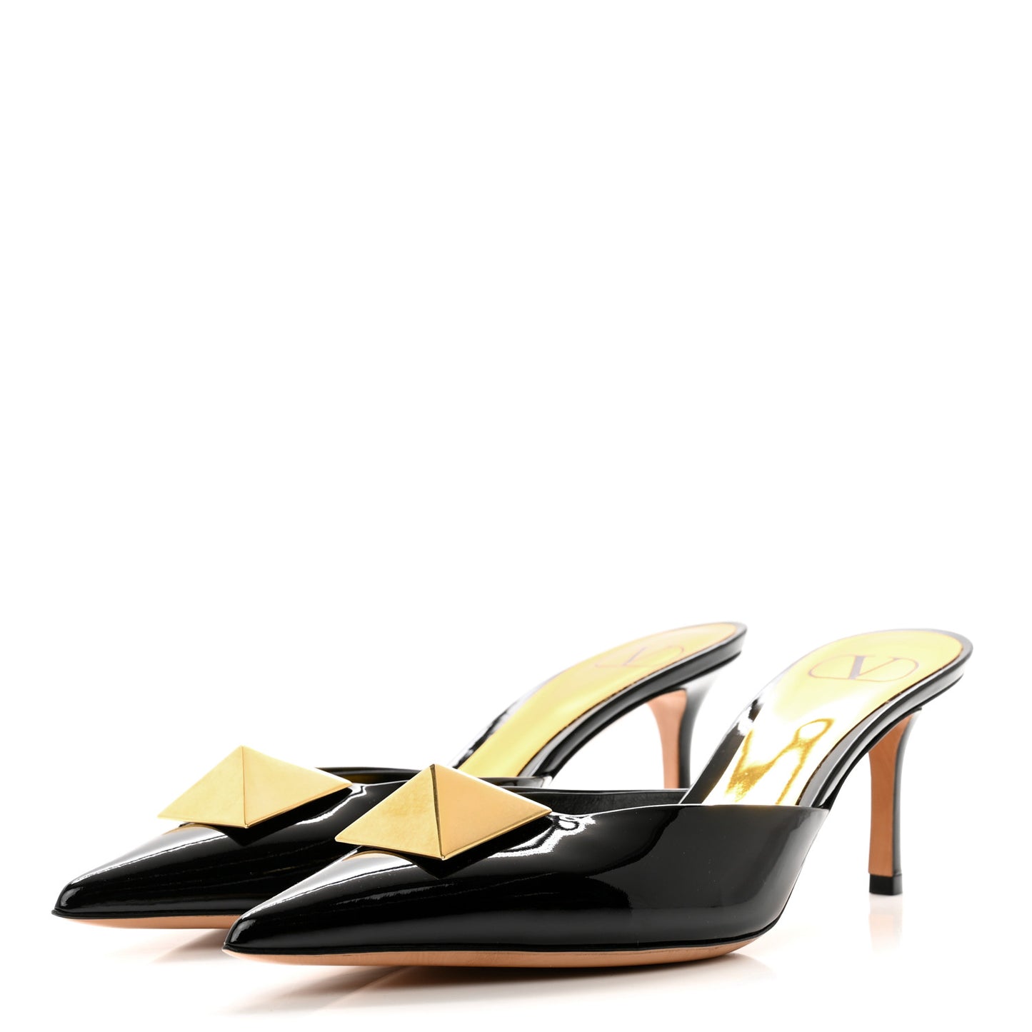 Patent One Stud 70mm Mule Pumps 38.5 Black