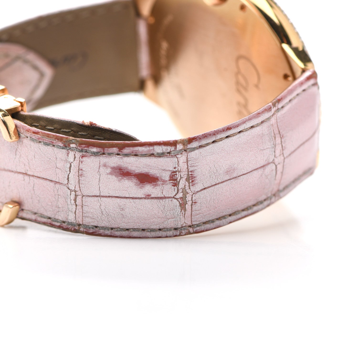 Cartier 18K Pink Gold Alligator Diamond Pave Bezel 42mm Ballon Bleu De Cartier Automatic Watch 5 of 5