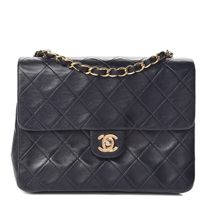 Chanel Lambskin Quilted Mini Square Flap Bag Navy 4 of 30