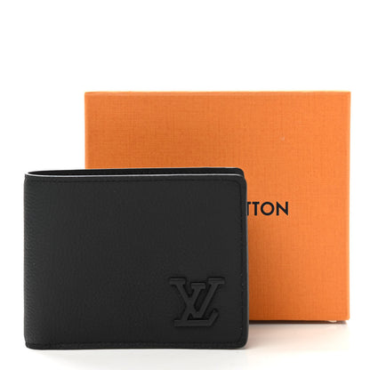 Louis Vuitton Grained Calfskin Aerogram Multiple Wallet Black 7 of 7