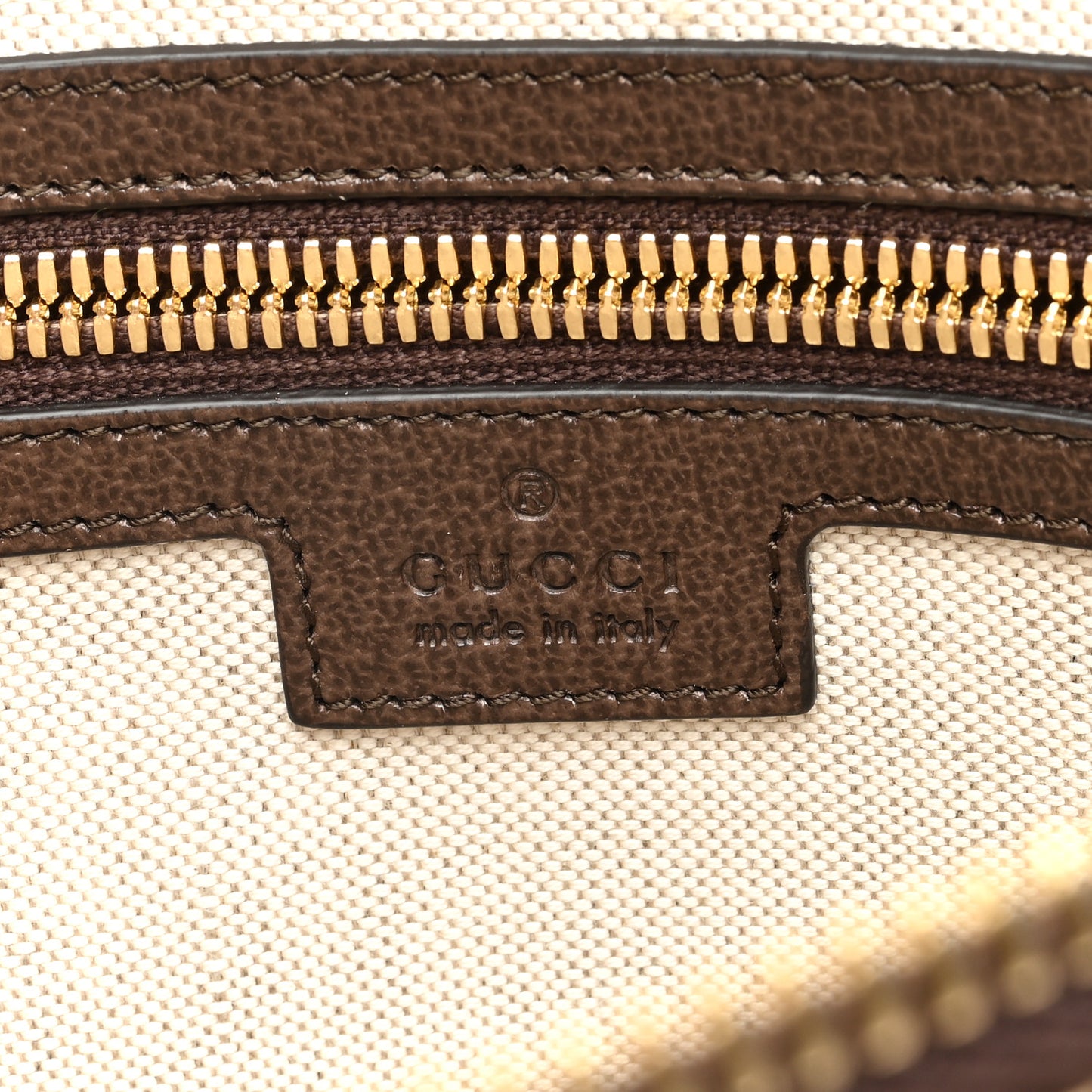 Monogram Jumbo GG Textured Dollar Calfskin Web Wristlet Messenger Bag Camel Ebony New Acero