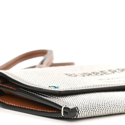 Burberry Cotton Canvas Horseferry Print Phone Case With Strap Black Tan 5 of 8