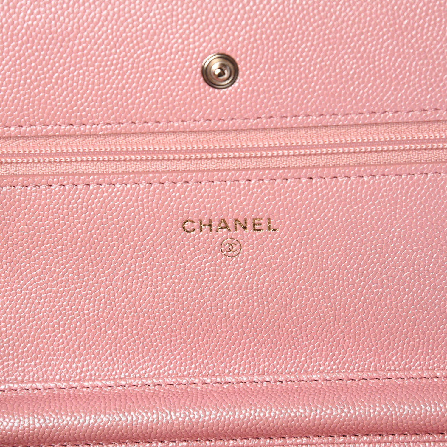 Chanel Iridescent Caviar Quilted Wallet on Chain WOC Rose Pink 8 of 10