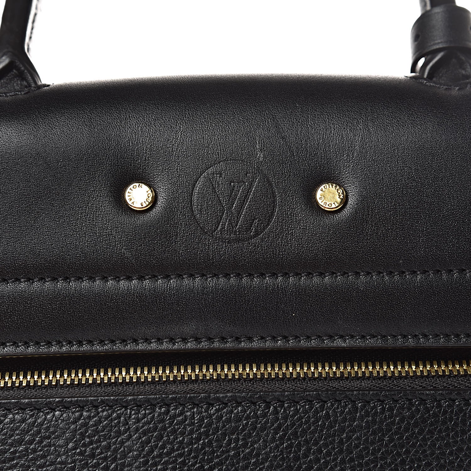 Louis Vuitton Calfskin Taurillon Studded City Steamer One Handle Bag Black 8 of 13