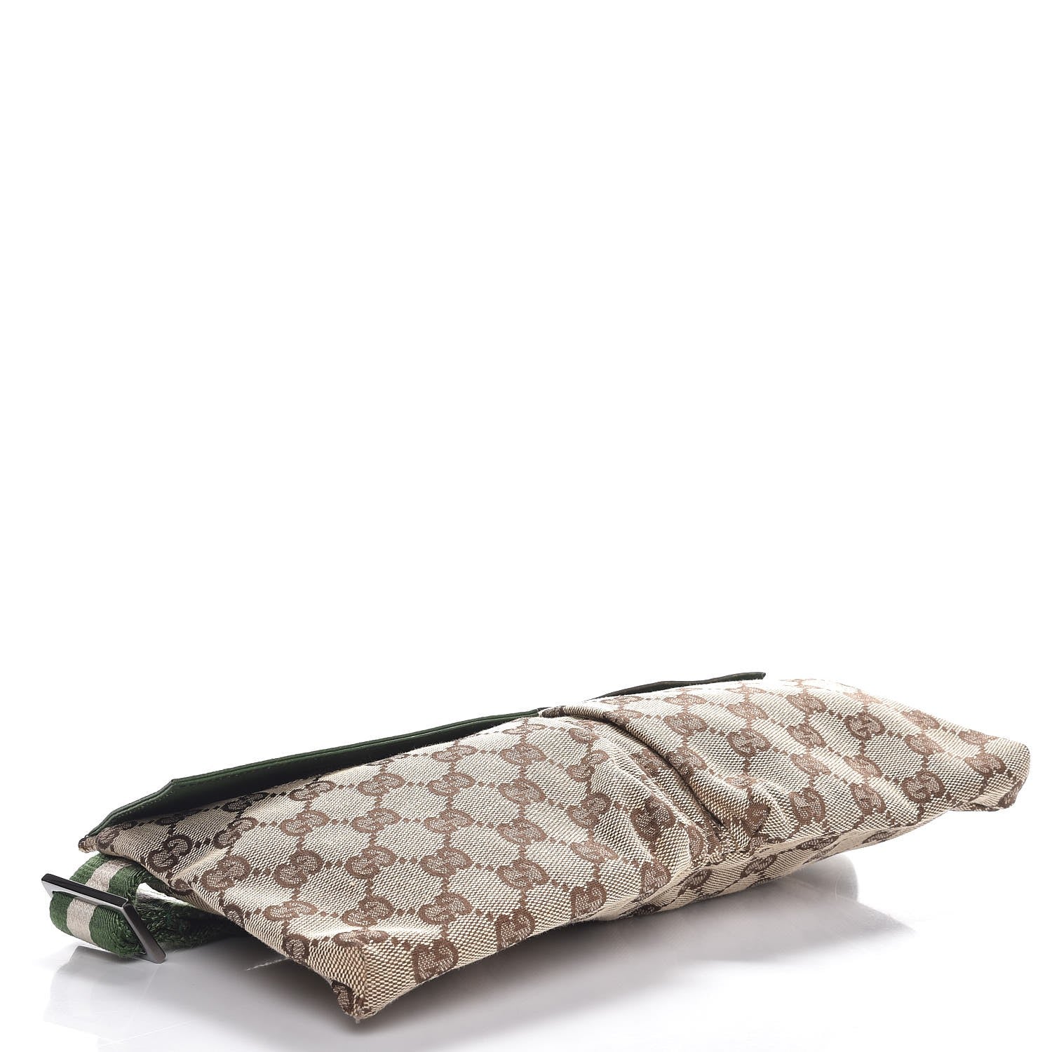 Gucci GG Monogram Web Double Pocket Belt Bag Green 4 of 7