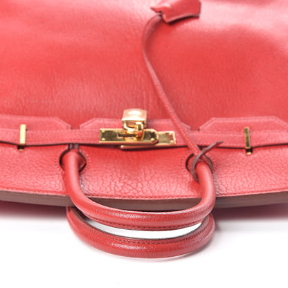 Hermes Chevre Mysore HAC Birkin 32 Rouge Vif 40 of 42