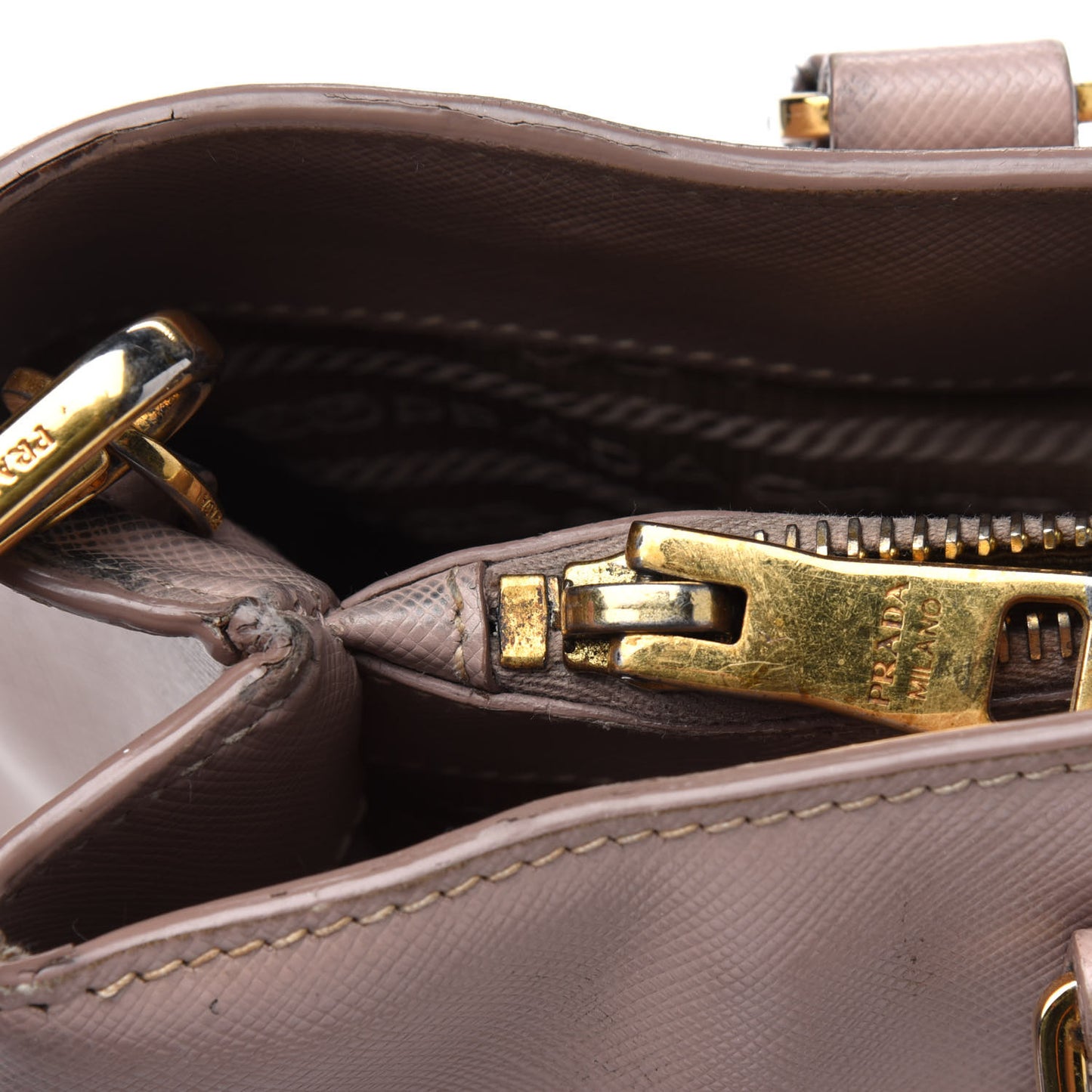 Saffiano Small Galleria Double Zip Tote Cammeo