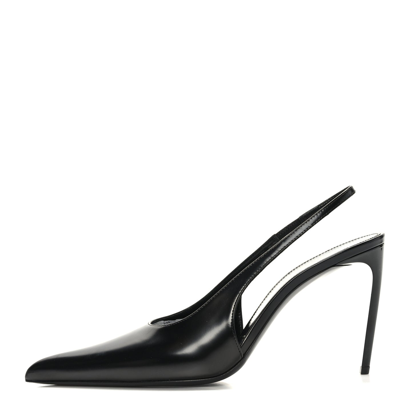 Patent Calfskin Slingback Kendall 90 Pumps 38 Black